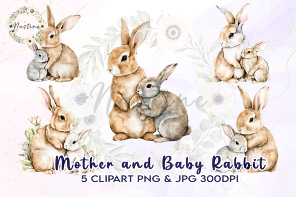Download Mother and Baby Rabbit Clipart - Premium Resources