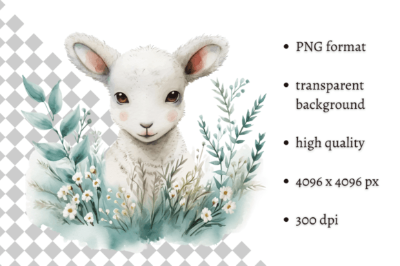 Download Cute Watercolor Sheep Illustration PNG - Watercolor sheep Collection