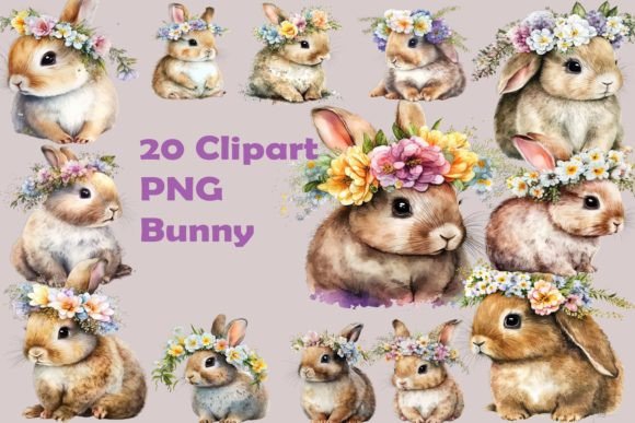 Download Bundle Easter Baby Bunny Clipart PNG - Premium Resources