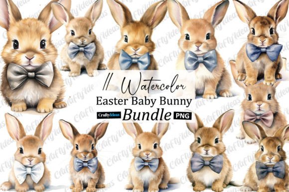 Download Watercolour Easter Baby Bunny Clipart - Premium Resources